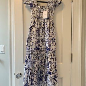 NWT OPT Square Neck Smocked Maxi Dress, Size XS